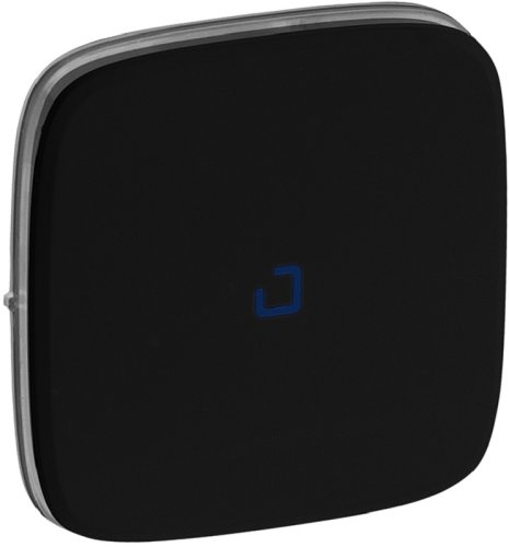 Лицевая панель Legrand Valena Allure для 1-кл. выключателя с подсветкой антрацит картинка